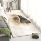 Alfombra de área con diseño de paisaje abstracto