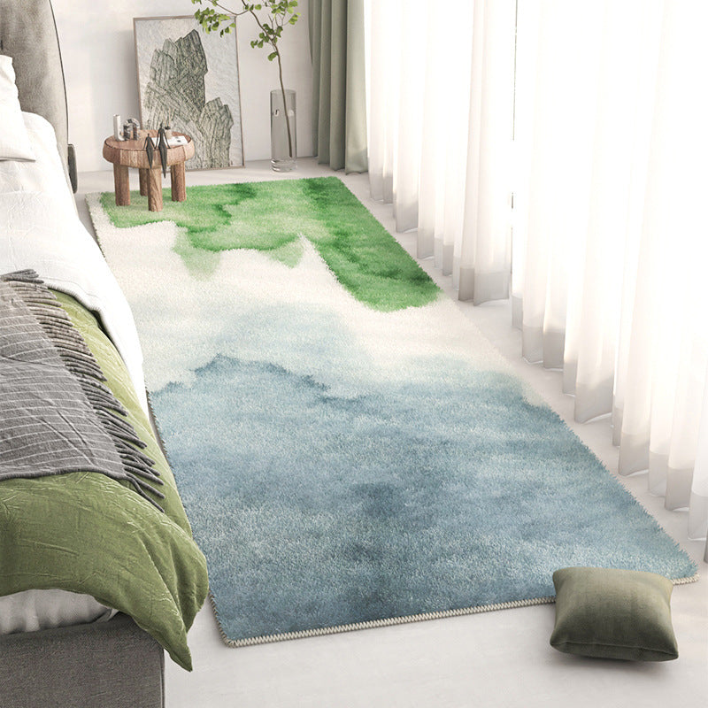 Alfombra de área con diseño de paisaje abstracto