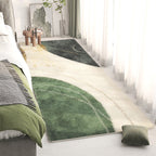 Alfombra de área con diseño de paisaje abstracto
