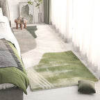 Alfombra de área con diseño de paisaje abstracto