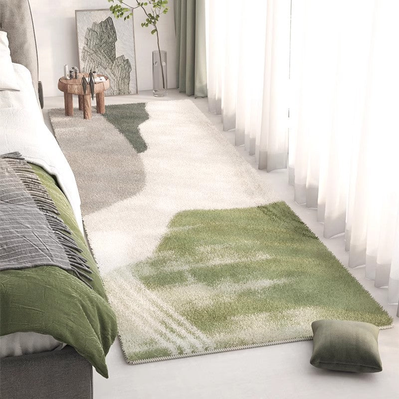 Alfombra de área con diseño de paisaje abstracto