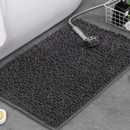 Alfombra de baño antideslizante de felpa chenilla — Pelo grueso de microfibra, superficie absorbente