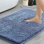 Alfombra de baño antideslizante de felpa chenilla — Pelo grueso de microfibra, superficie absorbente