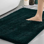 Alfombra de baño antideslizante de felpa chenilla — Pelo grueso de microfibra, superficie absorbente