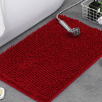 Alfombra de baño antideslizante de felpa chenilla — Pelo grueso de microfibra, superficie absorbente