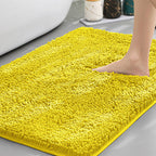Alfombra de baño antideslizante de felpa chenilla — Pelo grueso de microfibra, superficie absorbente