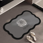 Alfombra de baño con diseño floral elegante