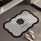 Alfombra de baño con diseño floral elegante