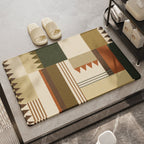 Alfombra de baño decorativa con diseño patchwork