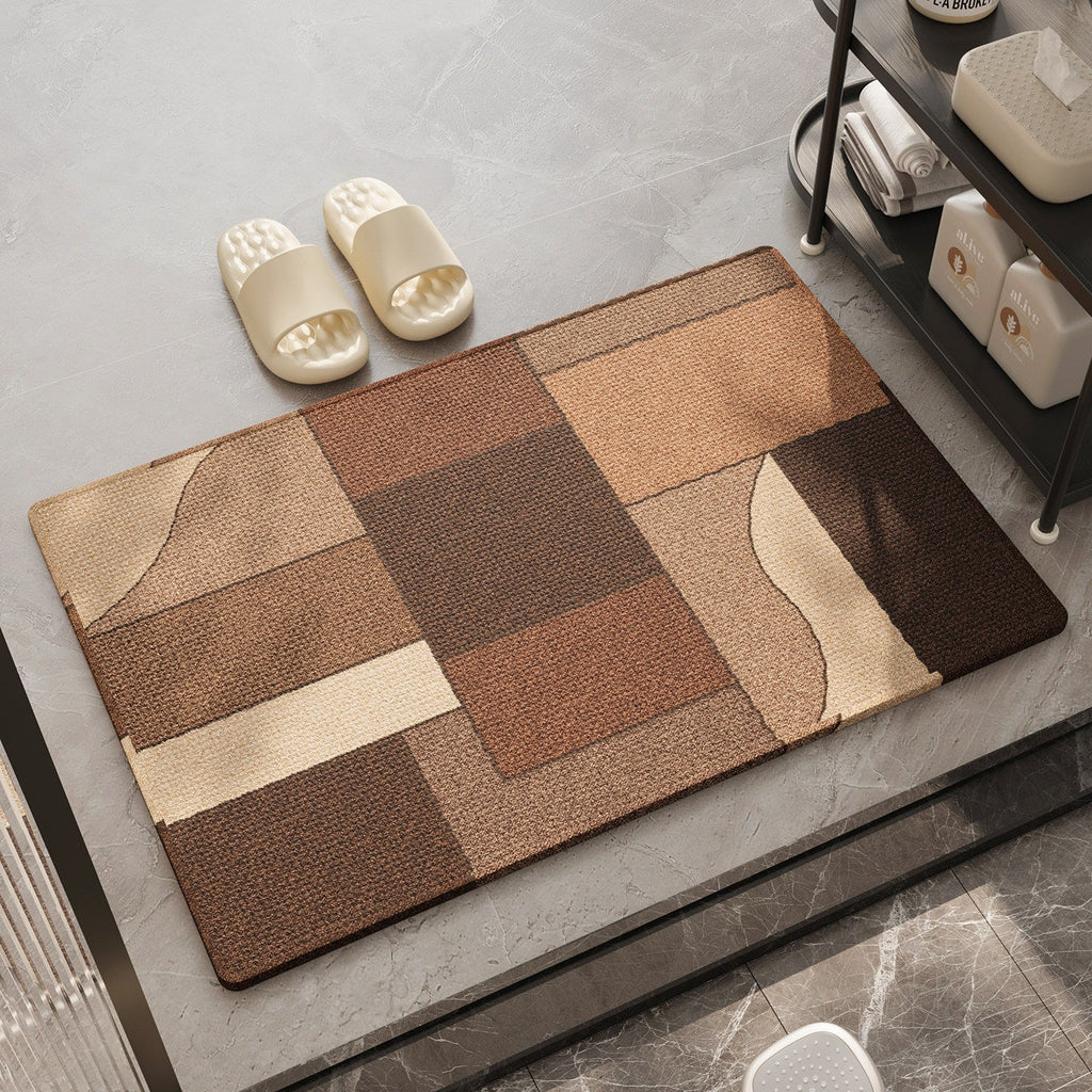 Alfombra de baño decorativa con diseño patchwork