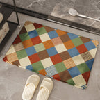 Alfombra de baño decorativa con diseño patchwork