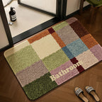 Alfombra de baño decorativa con diseño patchwork