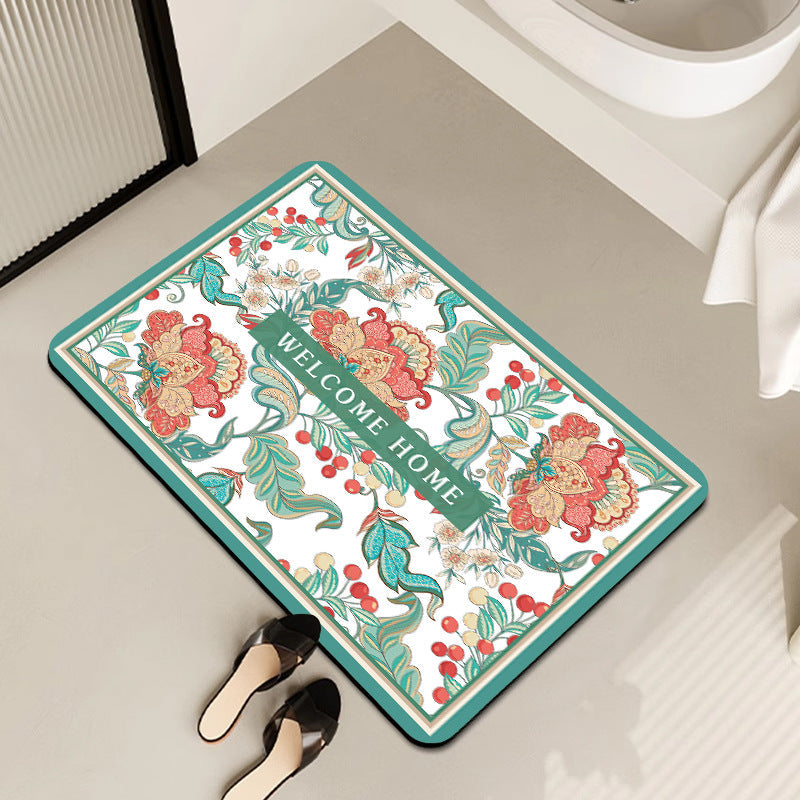 Alfombra de baño decorativa con mensaje positivo