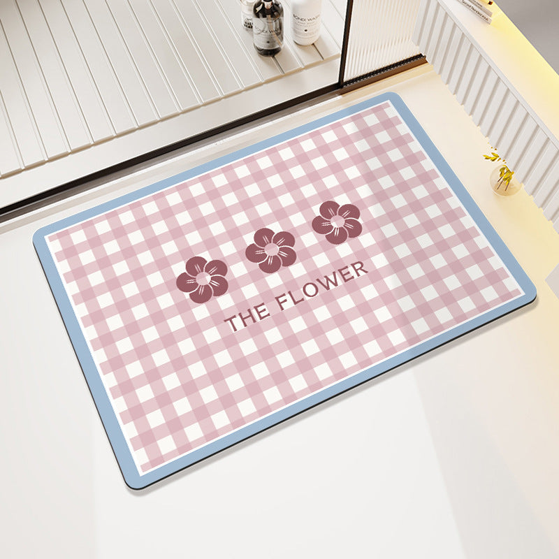 Alfombra de baño decorativa con mensaje positivo