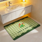 Alfombra de baño decorativa con mensaje positivo