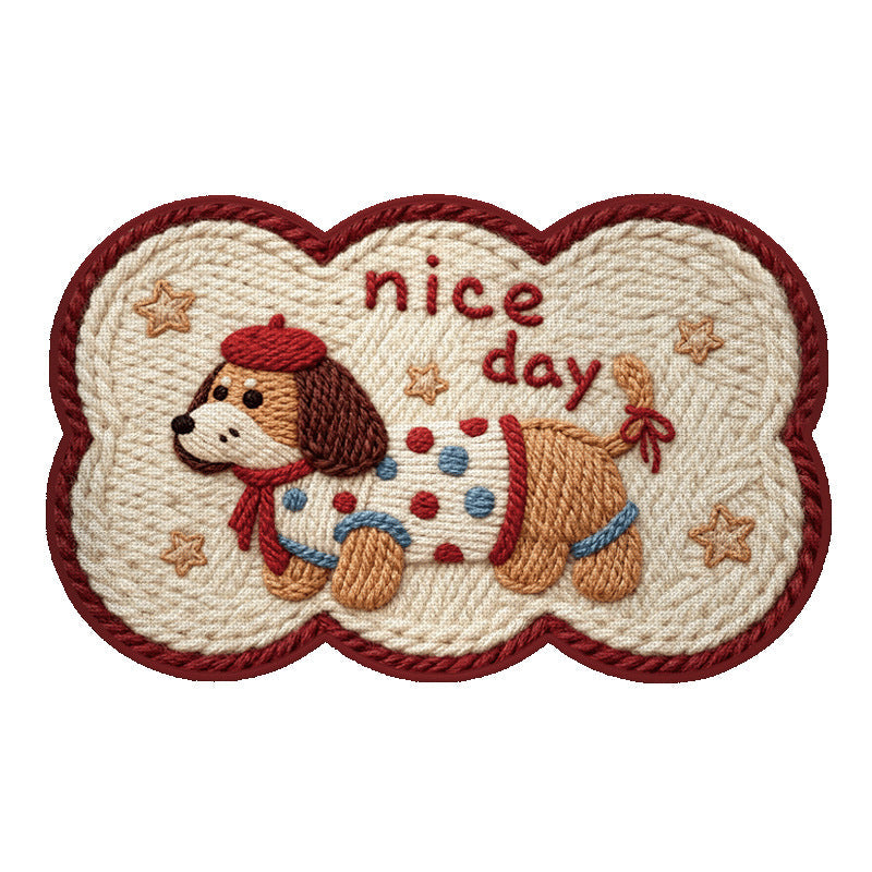 Alfombra decorativa con diseño de perro adorable