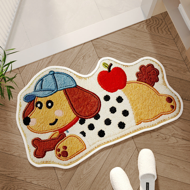 Alfombra decorativa con diseño de perro adorable