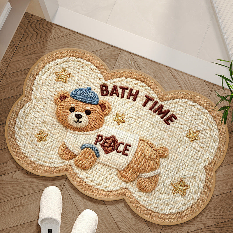 Alfombra decorativa con diseño de perro adorable