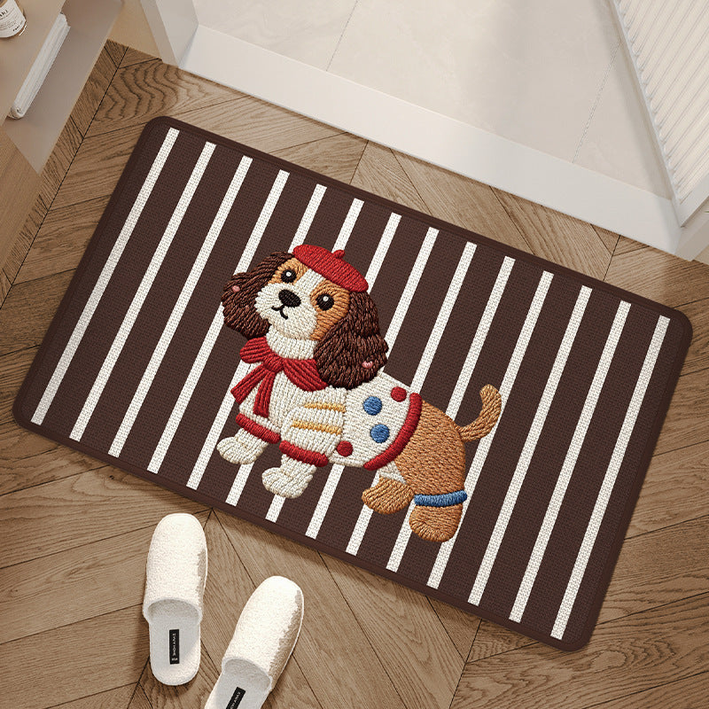 Alfombra decorativa con diseño de perro adorable