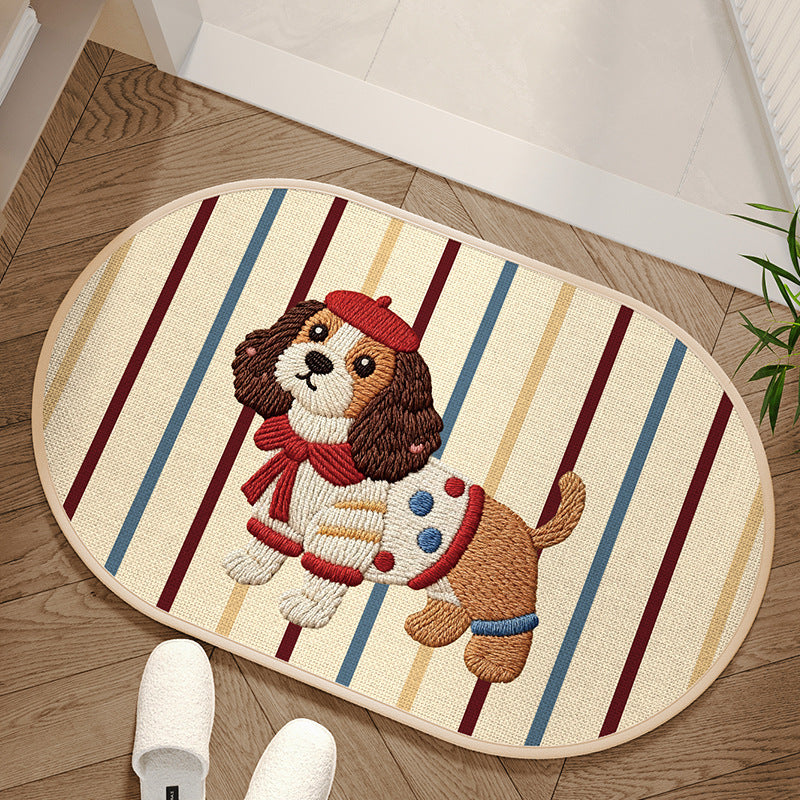 Alfombra decorativa con diseño de perro adorable