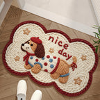 Alfombra decorativa con diseño de perro adorable