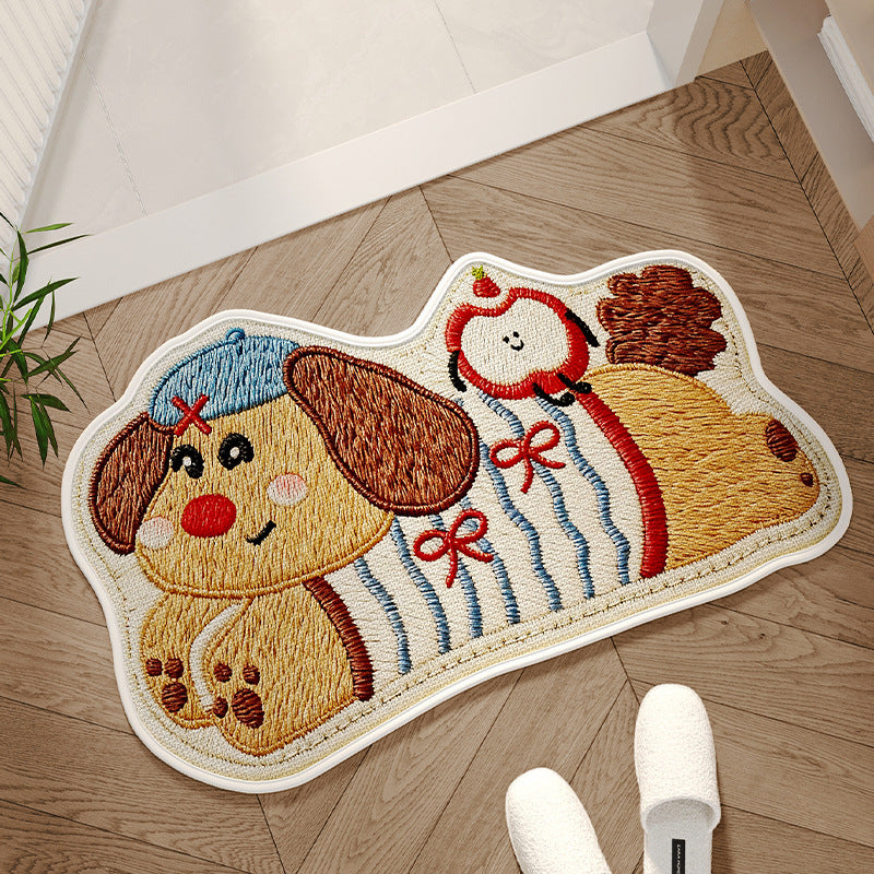 Alfombra decorativa con diseño de perro adorable