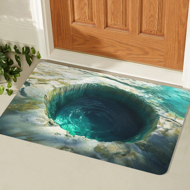 Alfombra decorativa con diseño de espirales artísticas