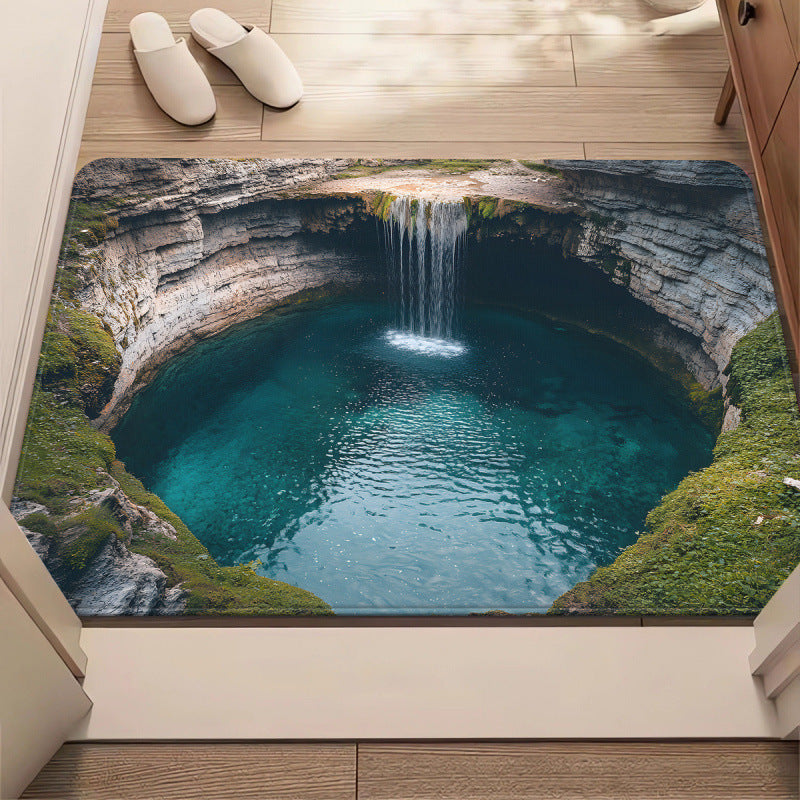 Alfombra decorativa con diseño de espirales artísticas