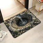 Alfombra decorativa con diseño de espirales artísticas