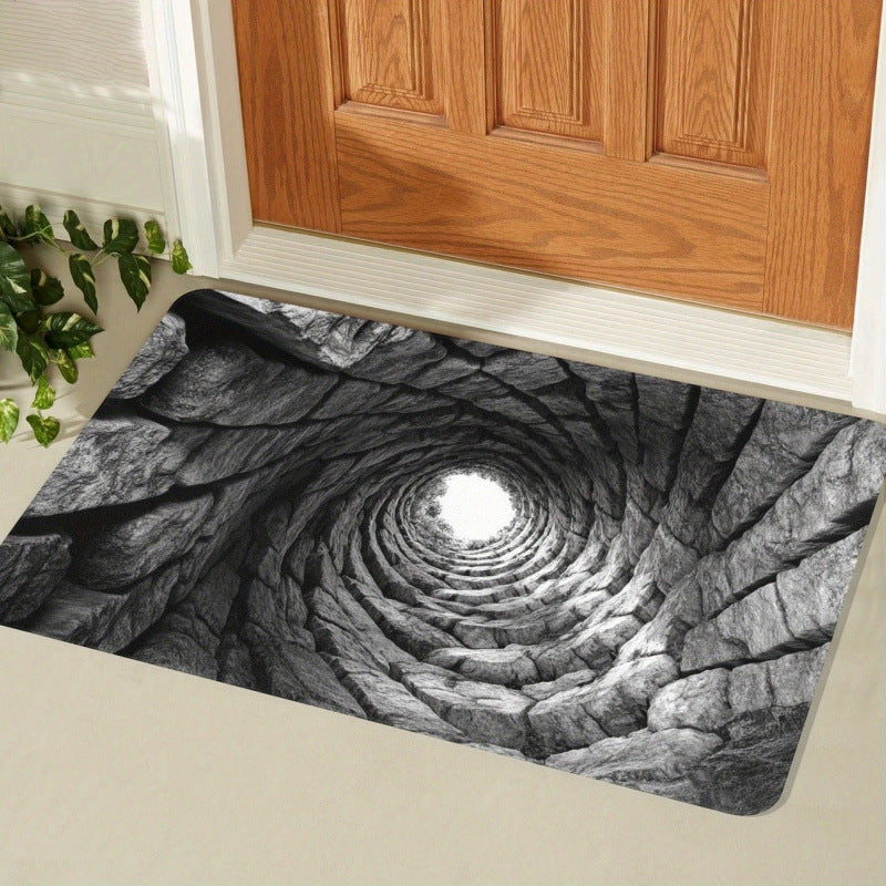 Alfombra decorativa con diseño de espirales artísticas