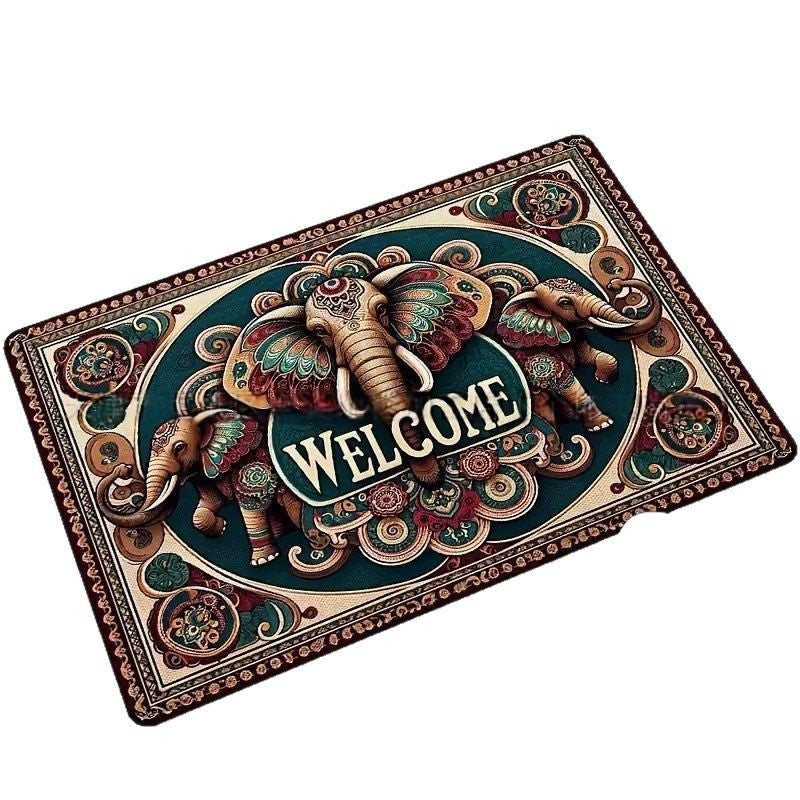 Alfombra redonda artística con diseño mandala