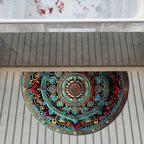 Alfombra redonda artística con diseño mandala