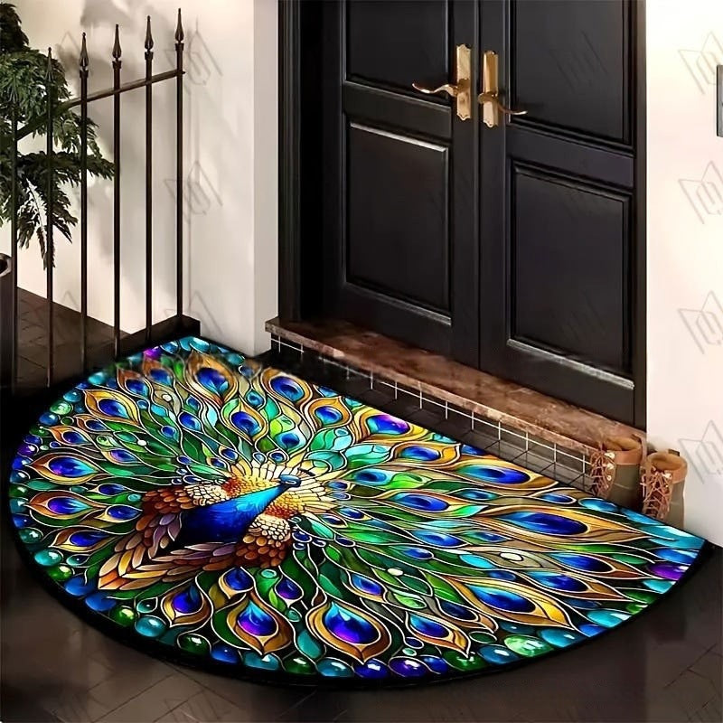 Alfombra redonda artística con diseño mandala