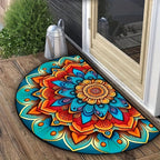 Alfombra redonda artística con diseño mandala