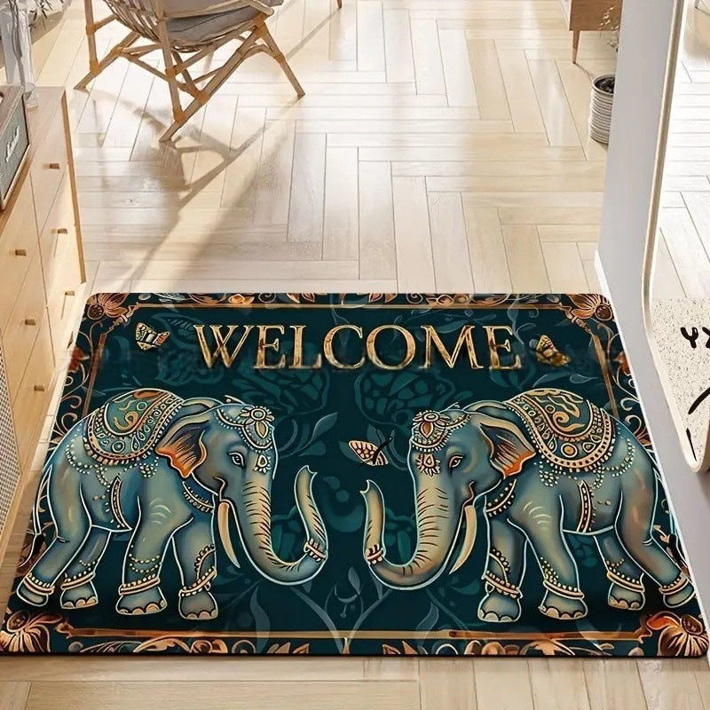 Alfombra redonda artística con diseño mandala