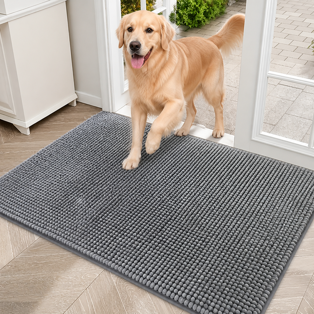 Alfombrilla absorbente de microfibra de secado rápido y antideslizante para perros