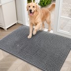Alfombrilla absorbente de microfibra de secado rápido y antideslizante para perros