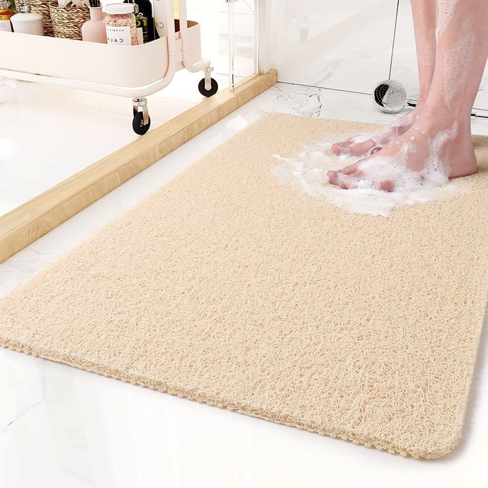 Alfombrilla antideslizante universal para ducha con sistema de drenaje higiénico