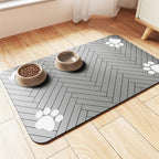 Alfombrilla extragrande impermeable de silicona para comedero de mascotas con base antideslizante