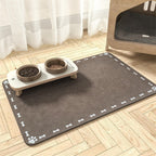 Alfombrilla extragrande impermeable de silicona para comedero de mascotas con base antideslizante