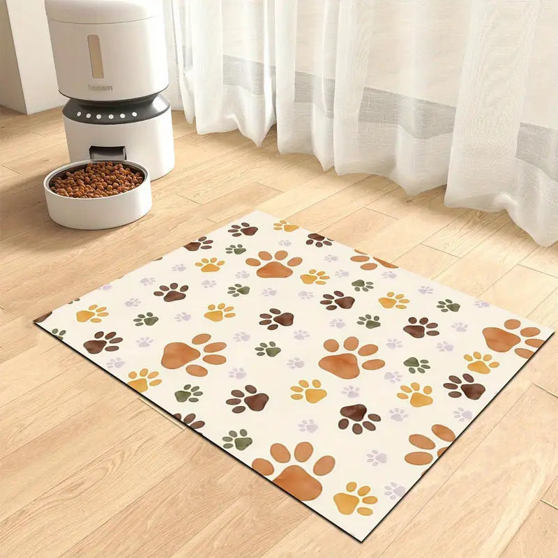 Alfombrilla extragrande impermeable de silicona para comedero de mascotas con base antideslizante