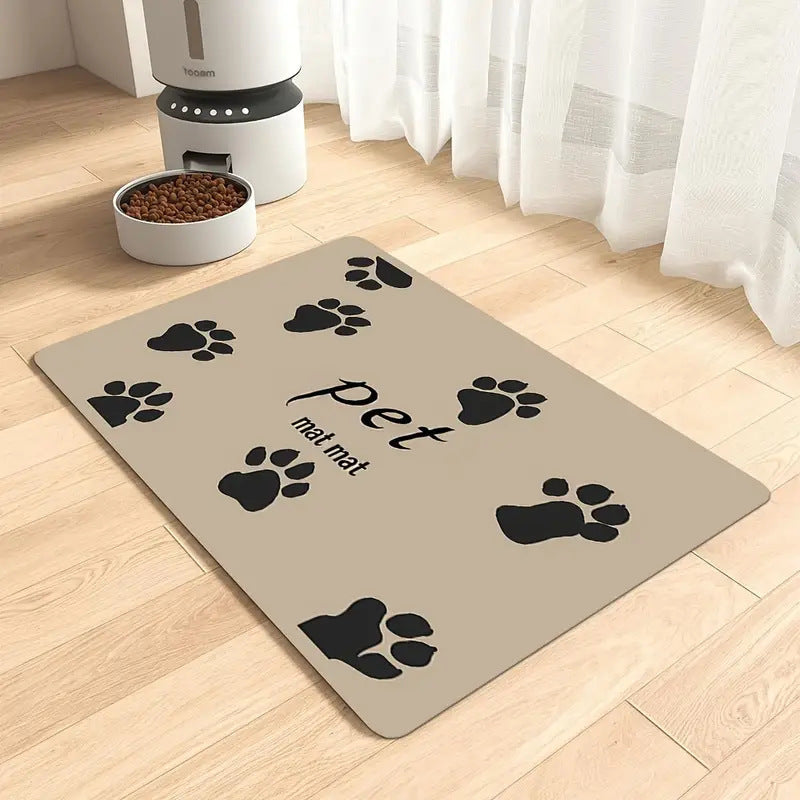 Alfombrilla extragrande impermeable de silicona para comedero de mascotas con base antideslizante