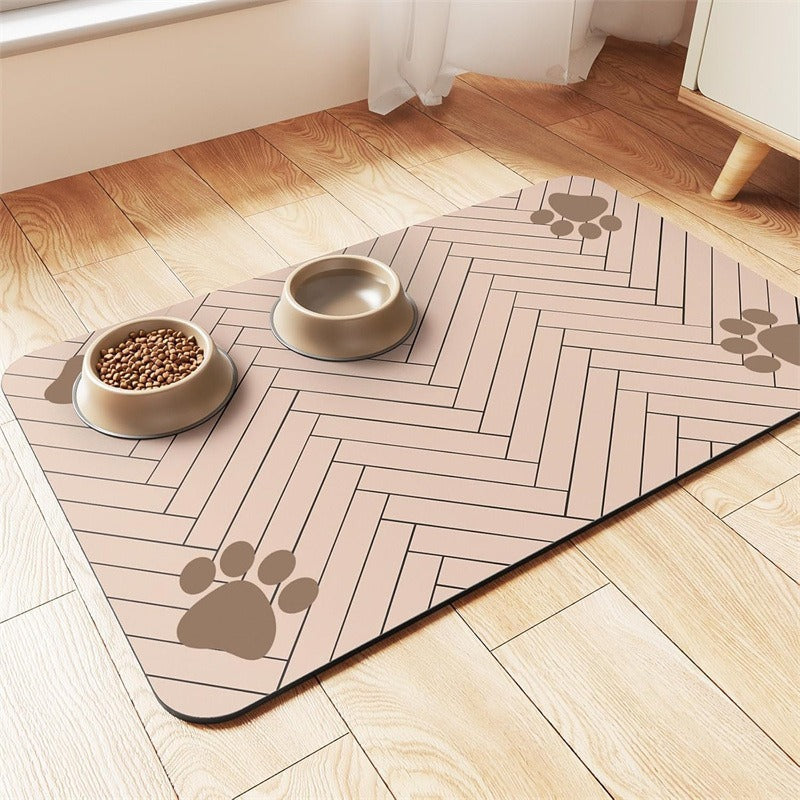Alfombrilla extragrande impermeable de silicona para comedero de mascotas con base antideslizante