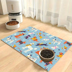 Alfombrilla extragrande impermeable de silicona para comedero de mascotas con base antideslizante