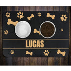 Alfombrilla extragrande impermeable de silicona para comedero de mascotas con base antideslizante