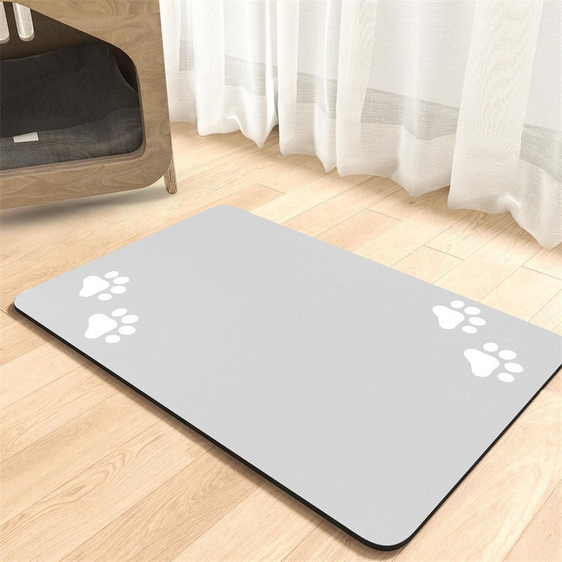 Alfombrilla extragrande impermeable de silicona para comedero de mascotas con base antideslizante