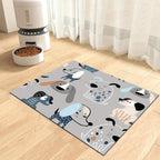 Alfombrilla extragrande impermeable de silicona para comedero de mascotas con base antideslizante