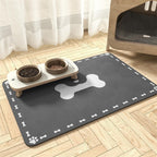 Alfombrilla extragrande impermeable de silicona para comedero de mascotas con base antideslizante
