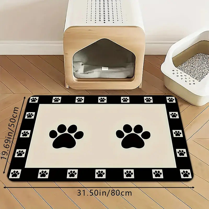 Alfombrilla extragrande impermeable de silicona para comedero de mascotas con base antideslizante