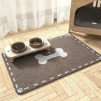 Alfombrilla extragrande impermeable de silicona para comedero de mascotas con base antideslizante